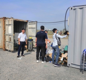 Thi công điện tạm cho container nhà máy SAMSUNG