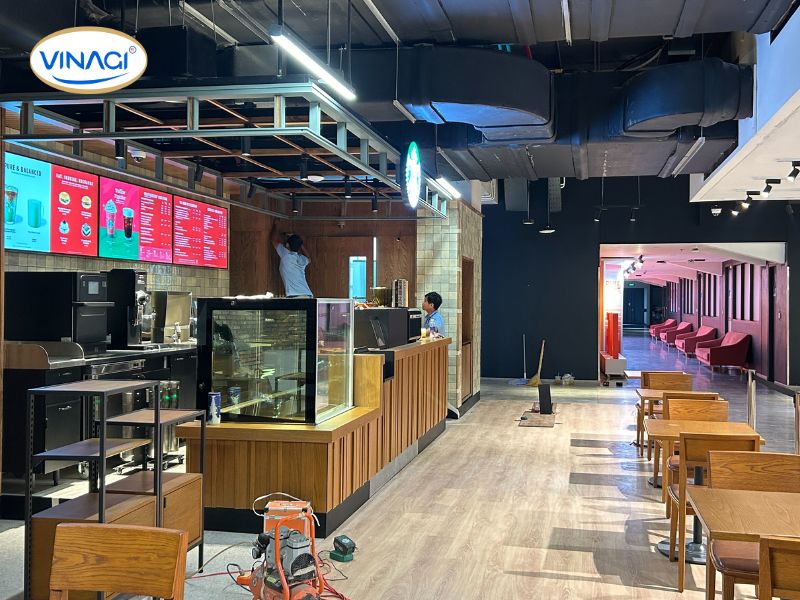 Hệ thống MEP tại Starbucks VNG CAMPUS được VINAGI triển khai trọn gói